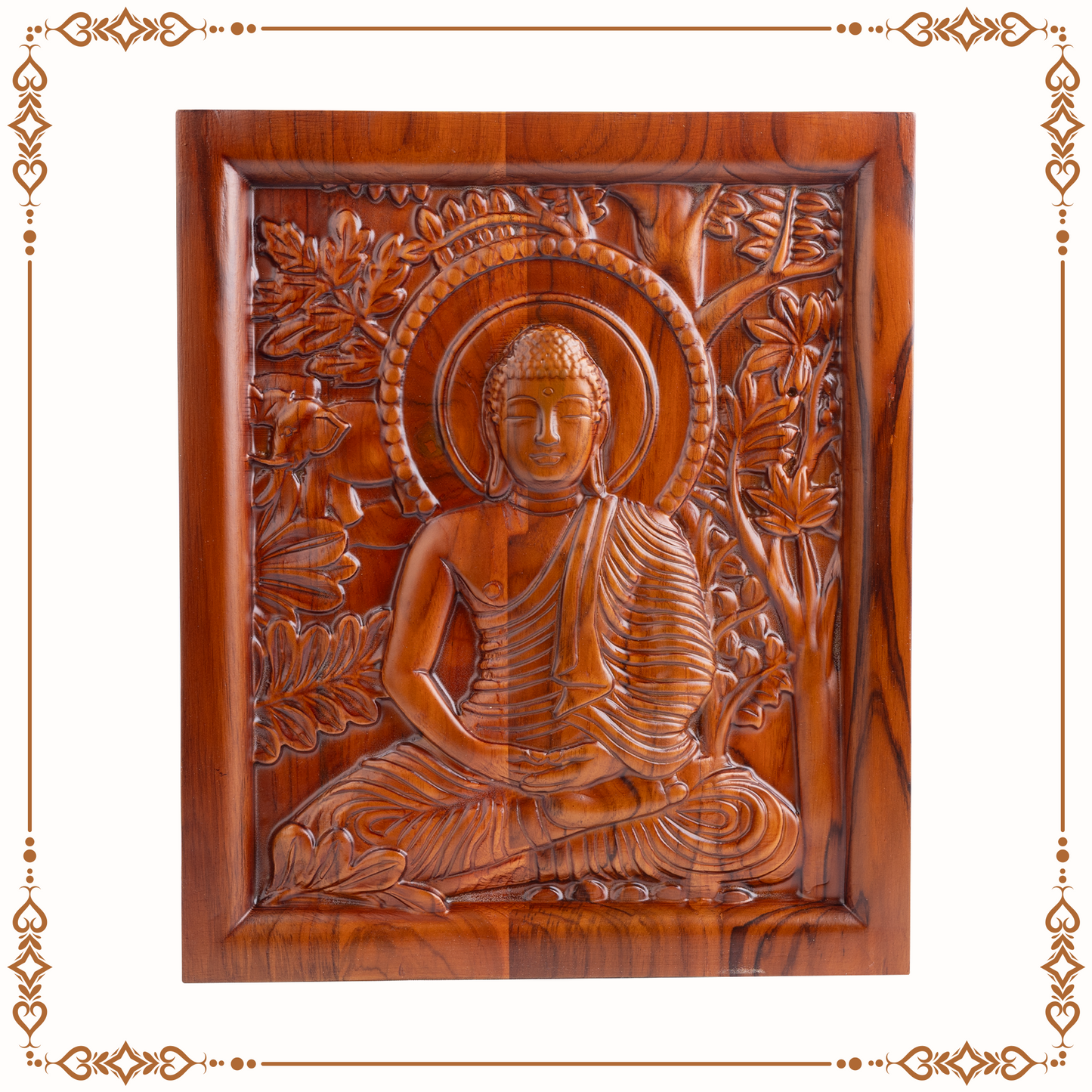 Teakwood Budha Wall Art