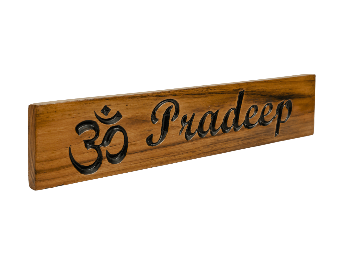 TeakWood Personalized Wooden Nameplate "Symbol"