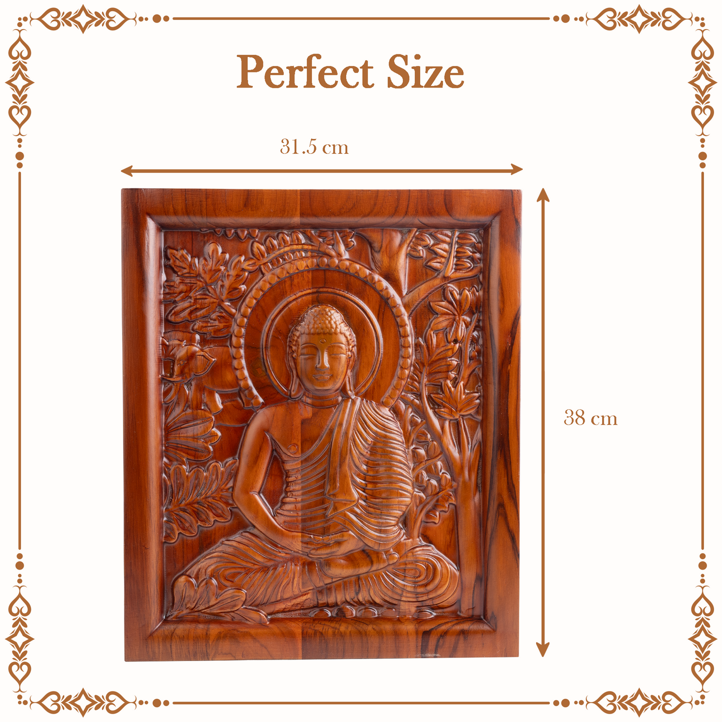 Teakwood Budha Wall Art