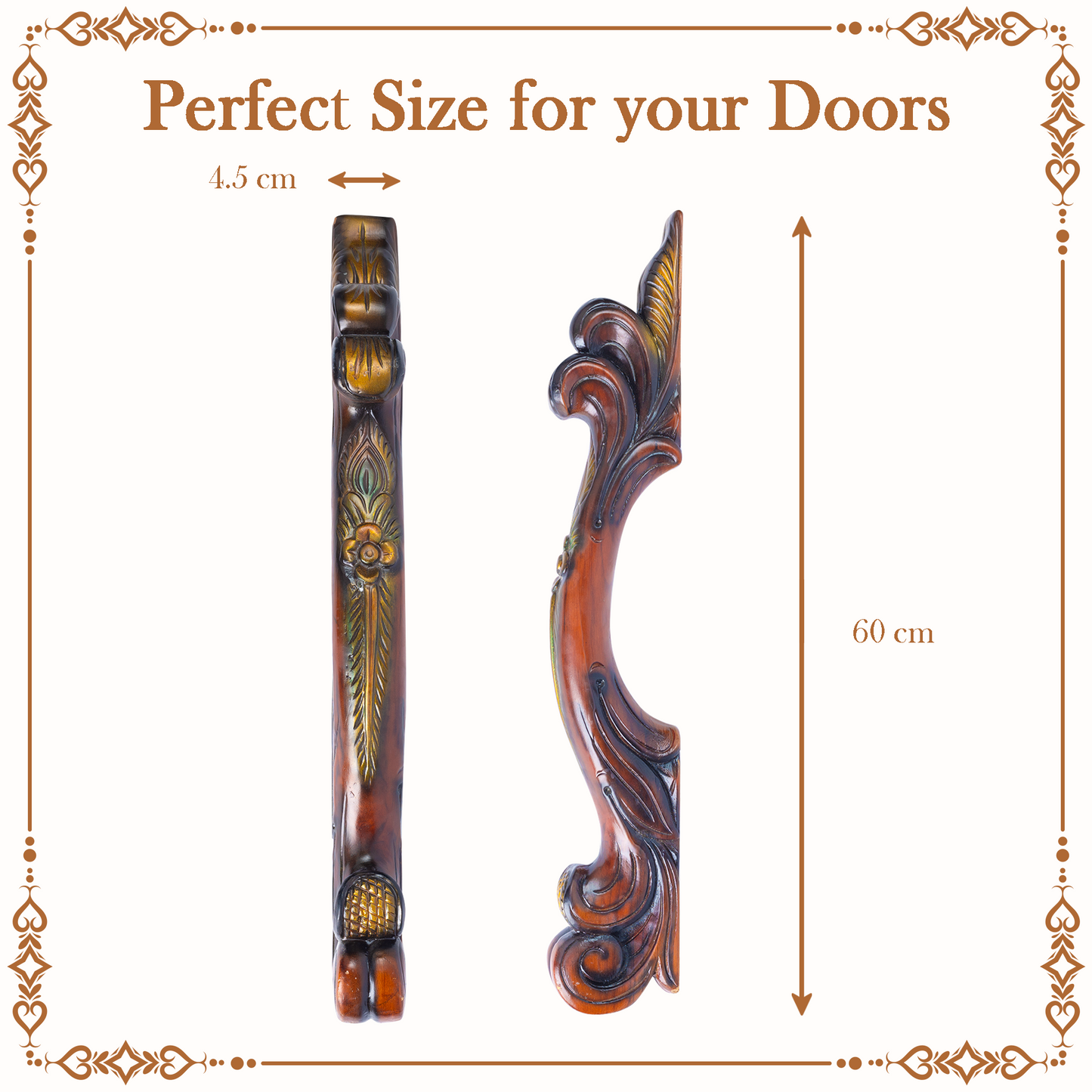 Teakwood Vintage Royalty Door Handle