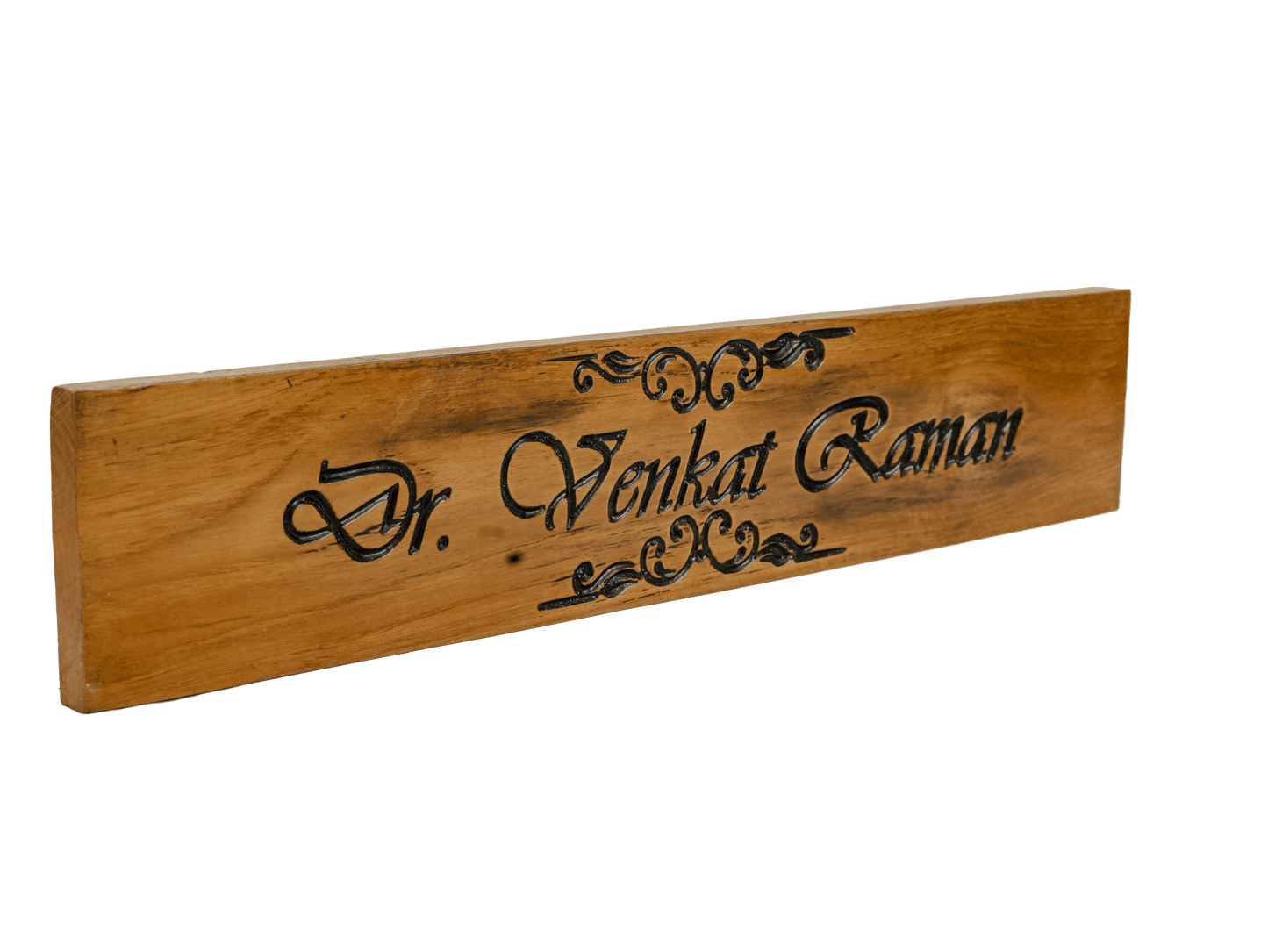 TeakWood Personalized Wooden Nameplate "Symbol"