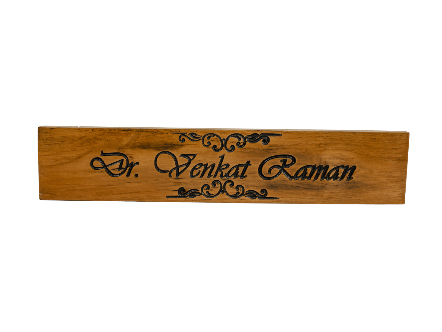 TeakWood Personalized Wooden Nameplate "Symbol"