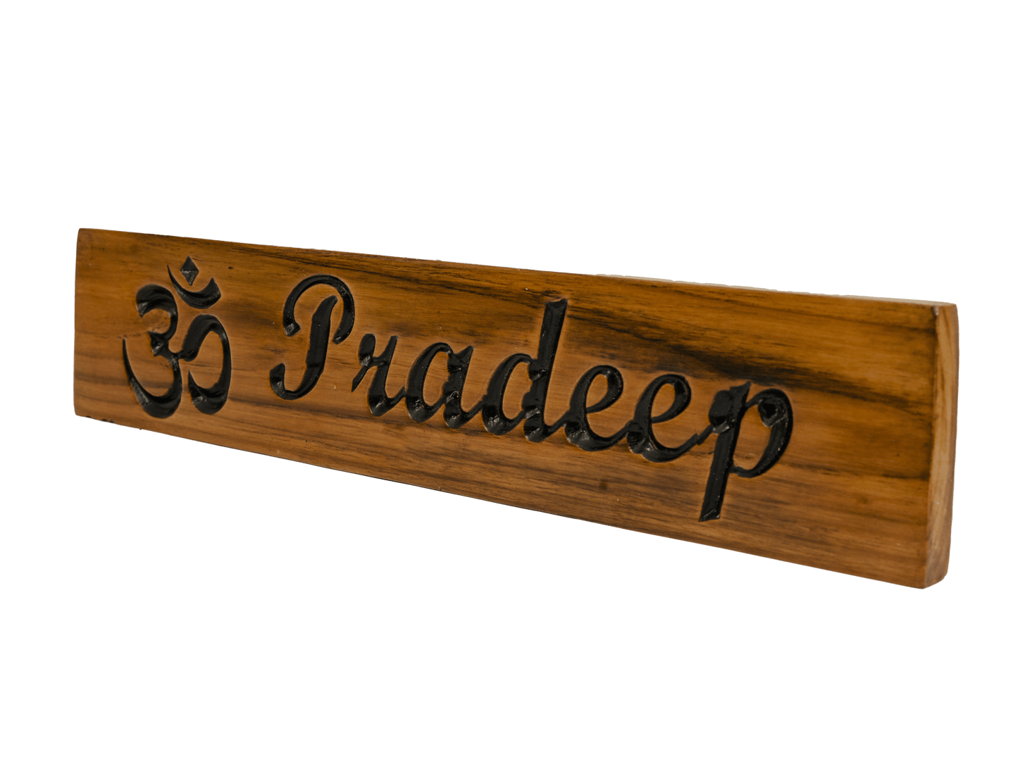 TeakWood Personalized Wooden Nameplate "Symbol"