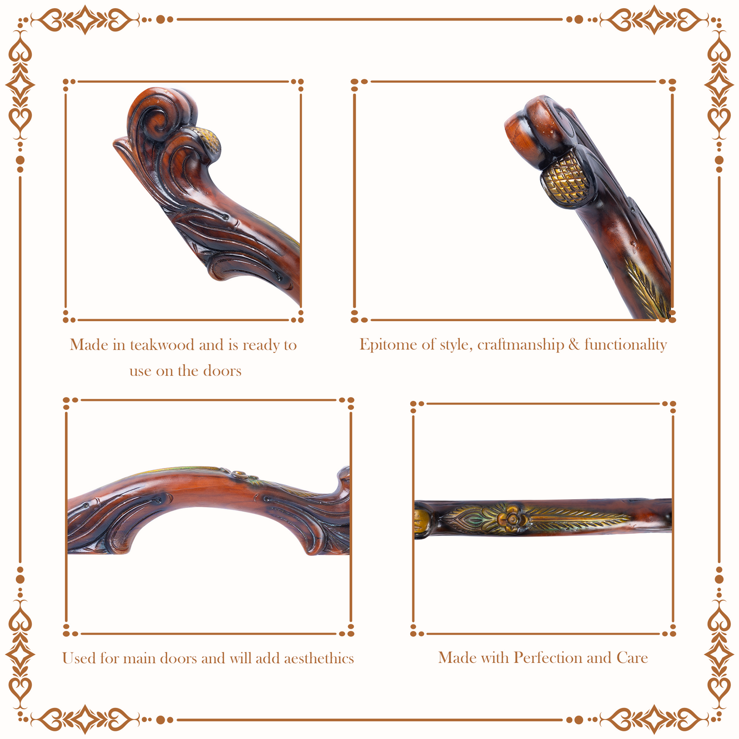 Teakwood Vintage Royalty Door Handle