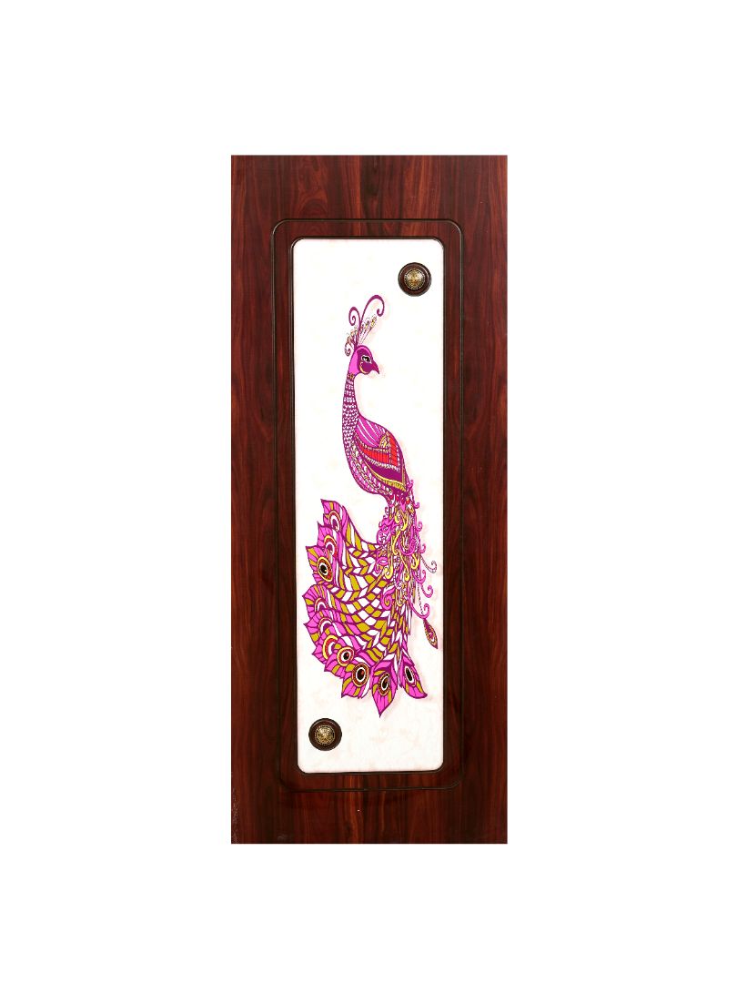 UV Doors | NM Peacock - NM 23 - Interior sleek finish door with Imported PVC Korean foil and Uv print.
