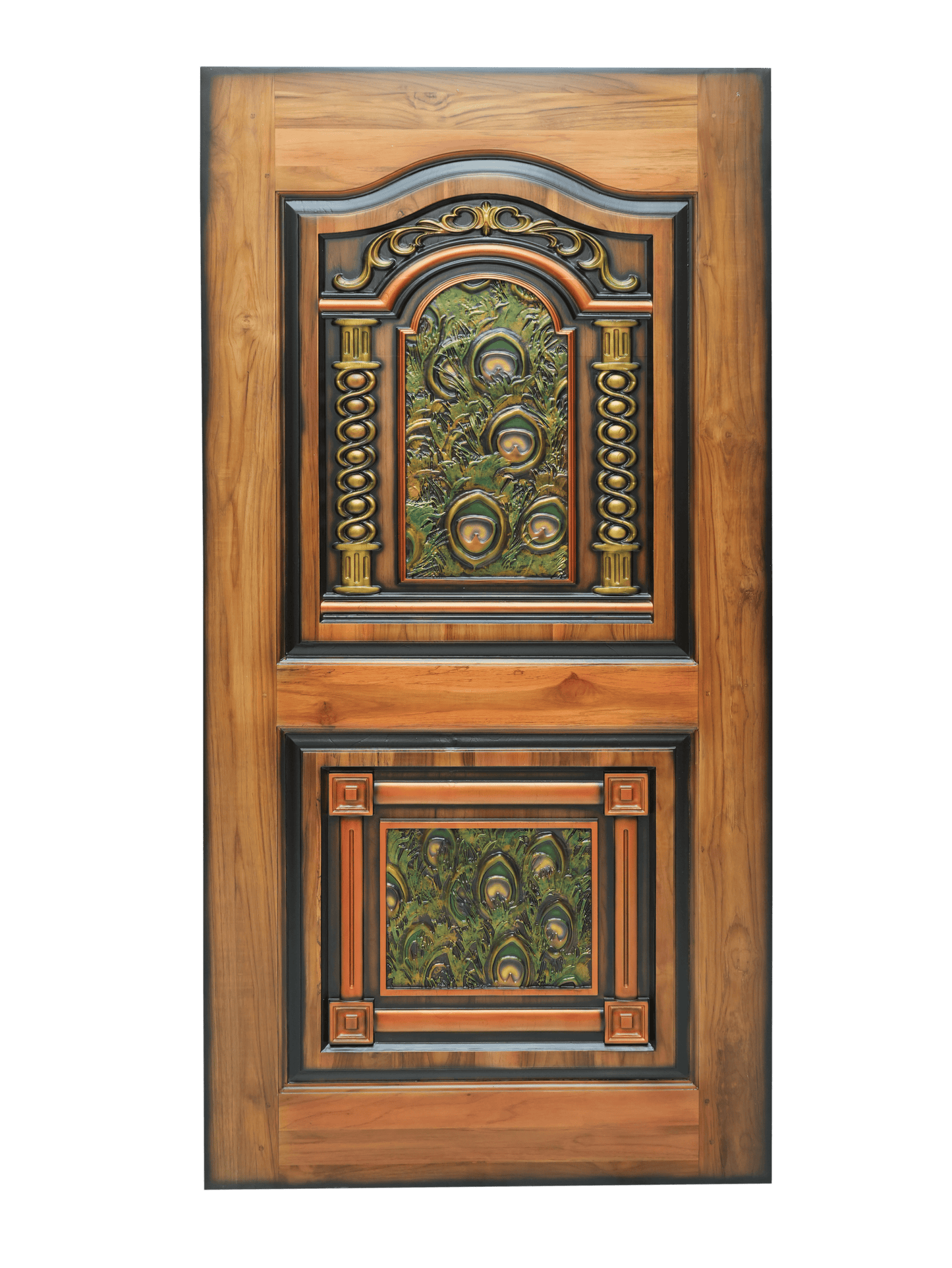 Ghana Teakwood | Carved & Polished Door |