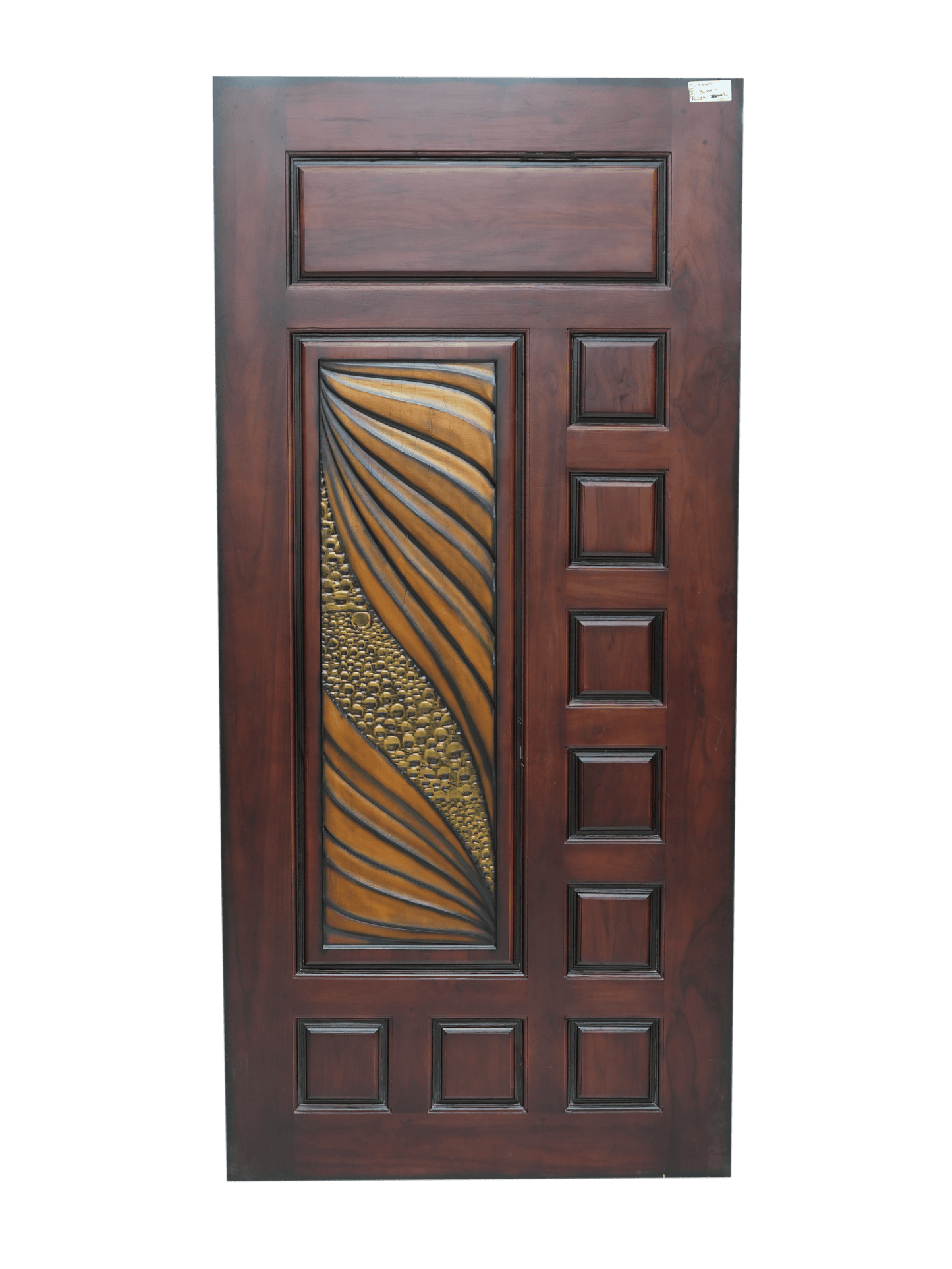 Ghana Teakwood | Carved & Polished Door | Twc CT 80