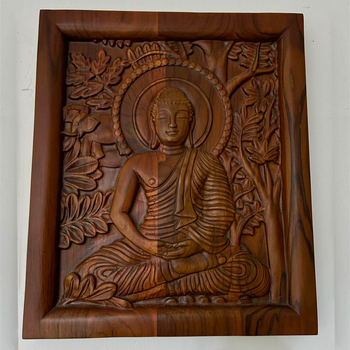 Teakwood Budha Wall Art
