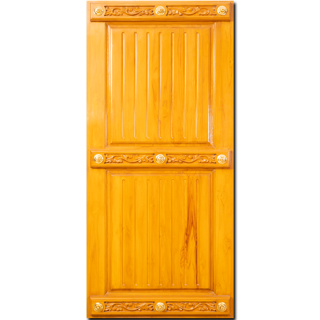 Ghana Teakwood | Carved & Polished Door | Karaikudi Chettinad | CN 02