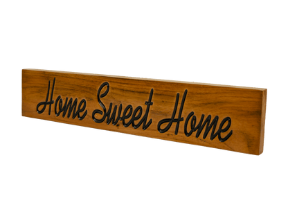 Teak Wood Name Plate ( Home Sweet Home )