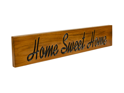 Teak Wood Name Plate ( Home Sweet Home )