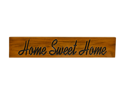 Teak Wood Name Plate ( Home Sweet Home )