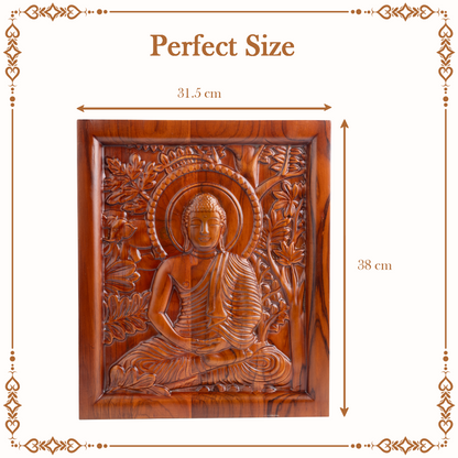 Teak Wood Wall Decor Buddha