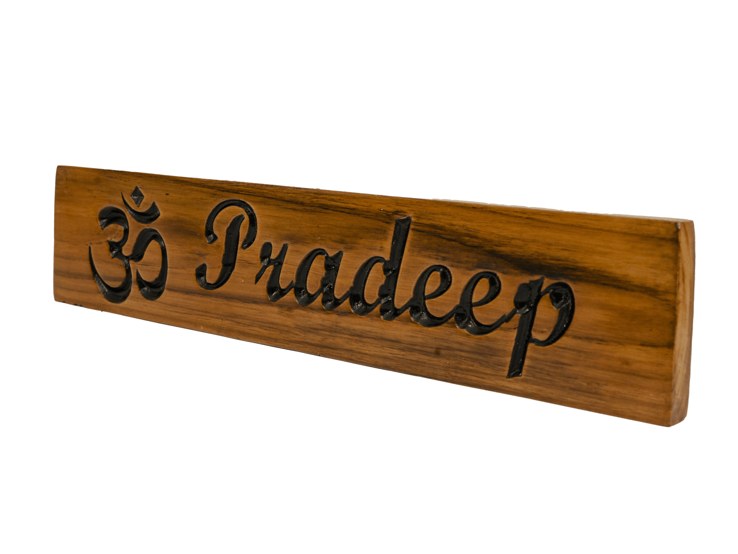 Teak Wood Name Plate