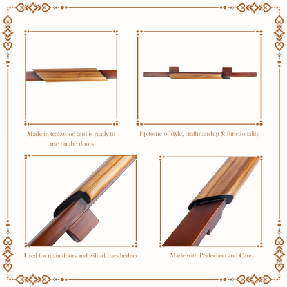 Teak Wood Double Edge Step Handle