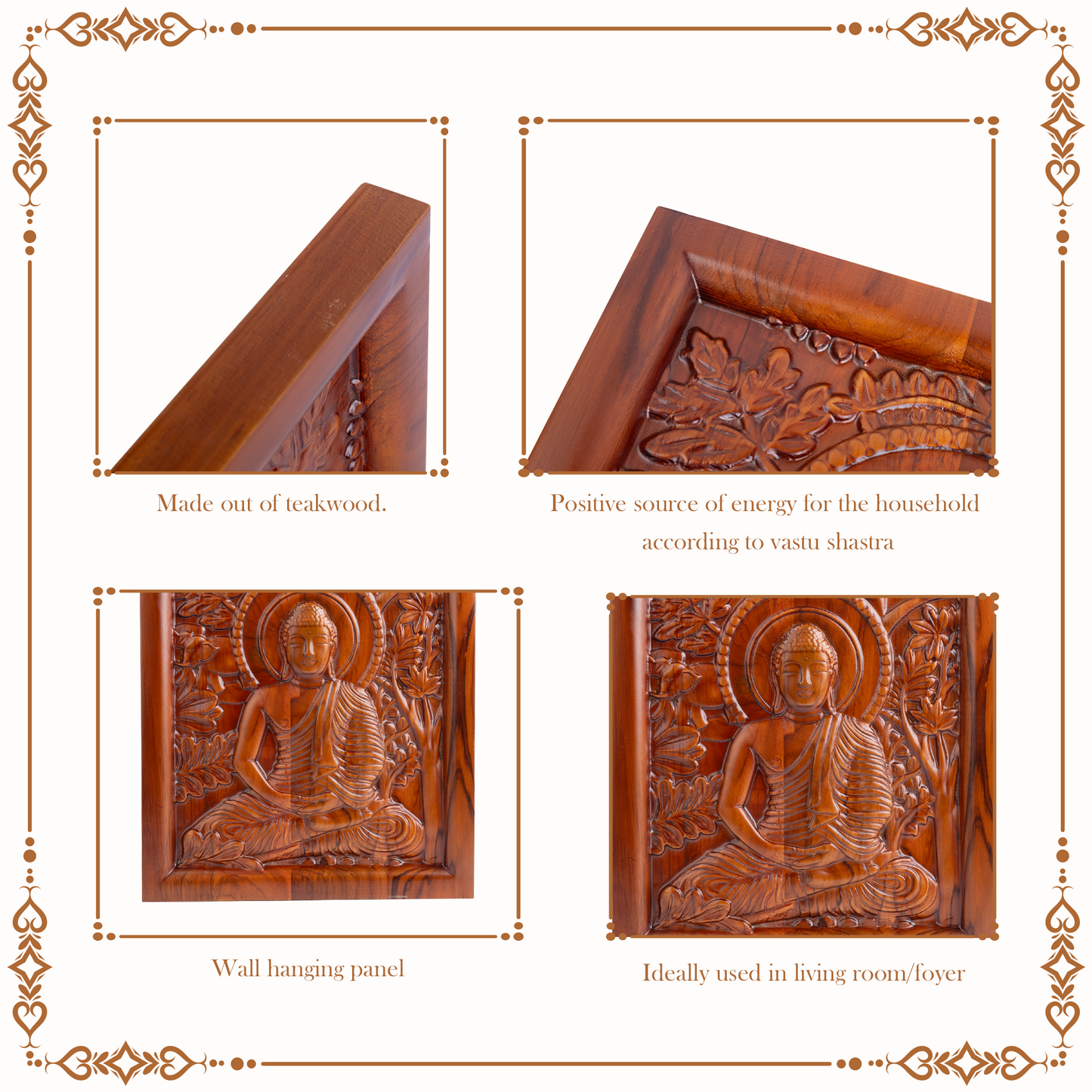 Teak Wood Wall Decor Buddha