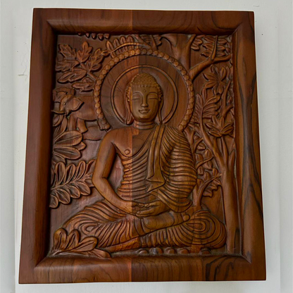 Teak Wood Wall Decor Buddha