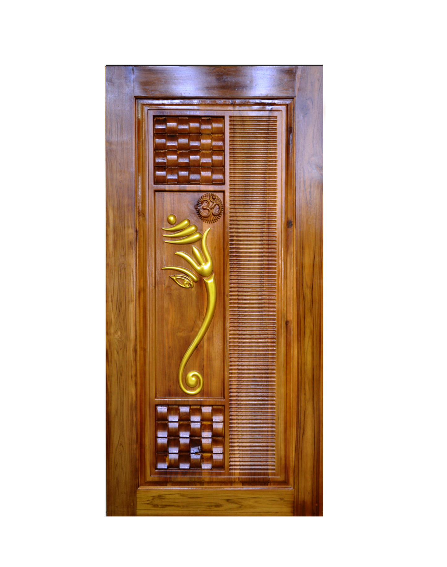 Ghana Teakwood |  Carved & Polished Door | Twc Devi GC 90