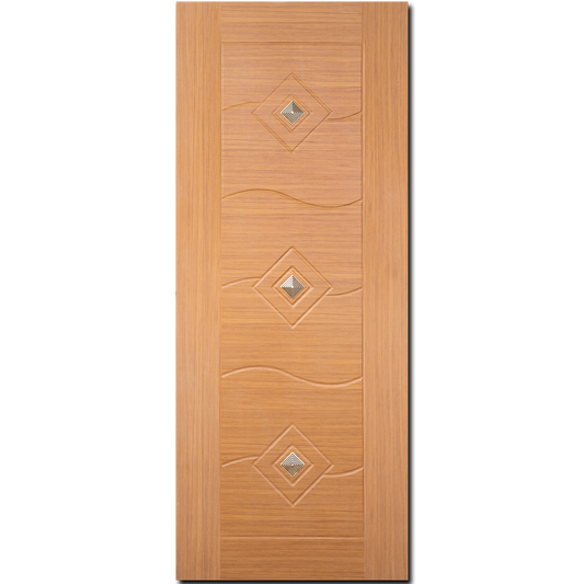 Dooms Door | DD6 NT-HV Modern interior antique kumil attached door | Natural Teak