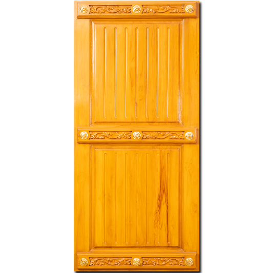 Ghana Teakwood | Carved & Polished Door | Karaikudi Chettinad | CN 02